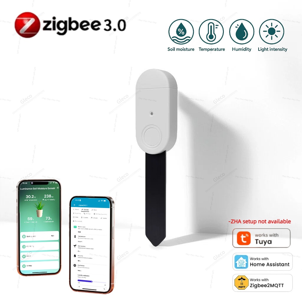 Smart Zigbee Garden Light - 4in1 Zigbee Soil Moisture Temperature Humidity