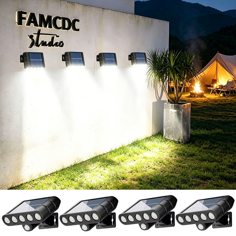Smart Led Garden - 4PCS Solar Powered Outdoor Wall Light