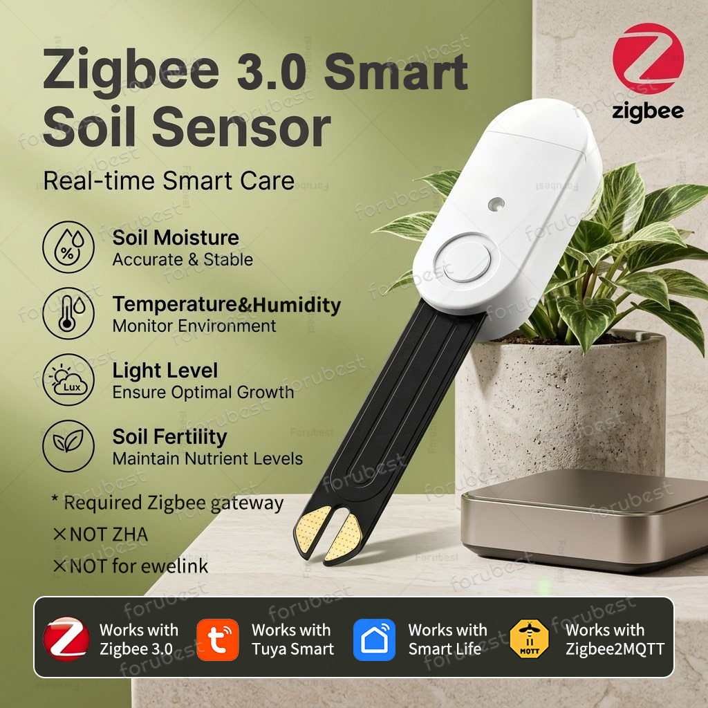 Smart Zigbee Garden Light - Smart ZigBee Soil Moisture Sensor Temp