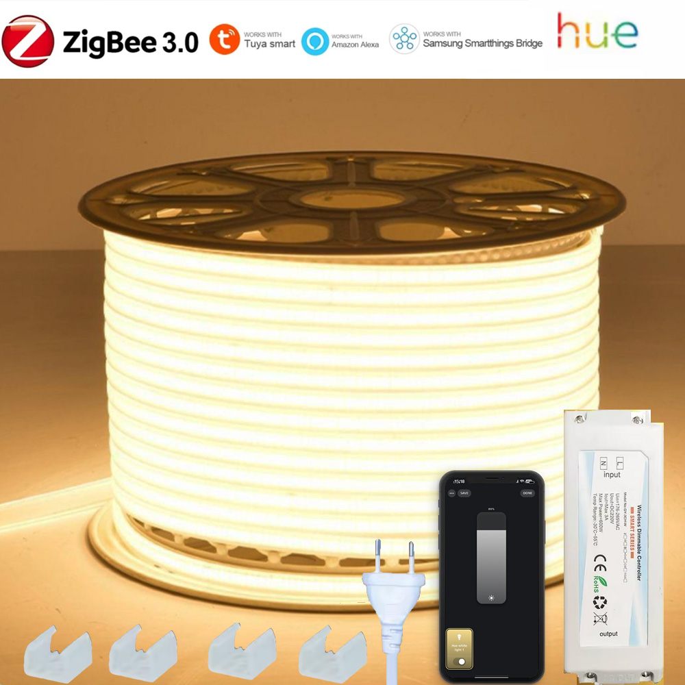 EU 220V ZIGBEE 3.0 COB LED Str - đánh giá và giá Smart Zigbee Garden Light