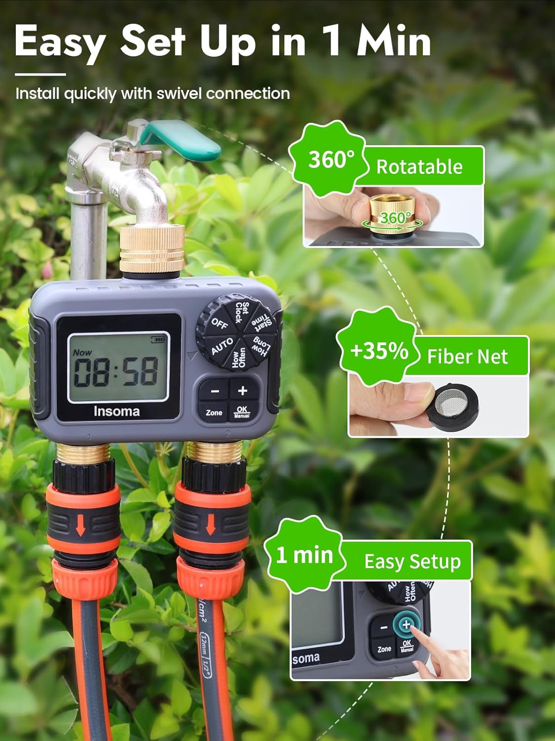 Insoma Smart Irrigation Wateri - đánh giá và giá Smart Garden Monitoring System