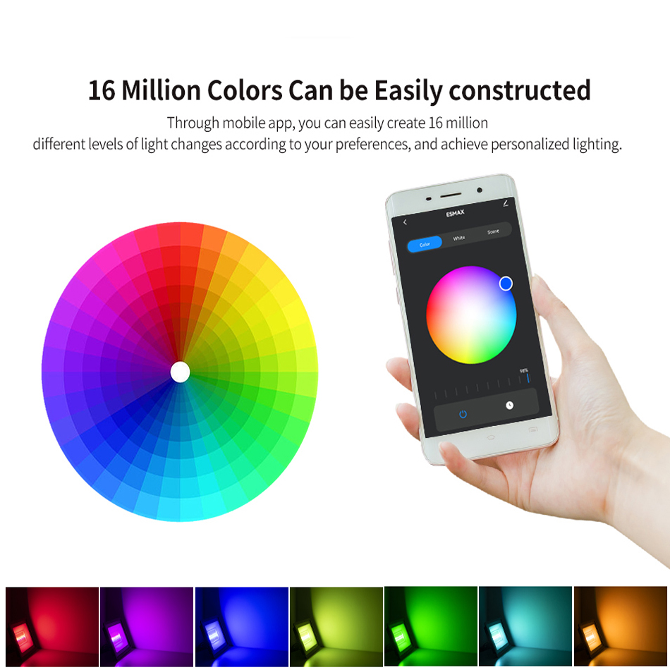 30W LED Floodlight RGBWC Smart - đánh giá và giá Smart Zigbee Garden Light