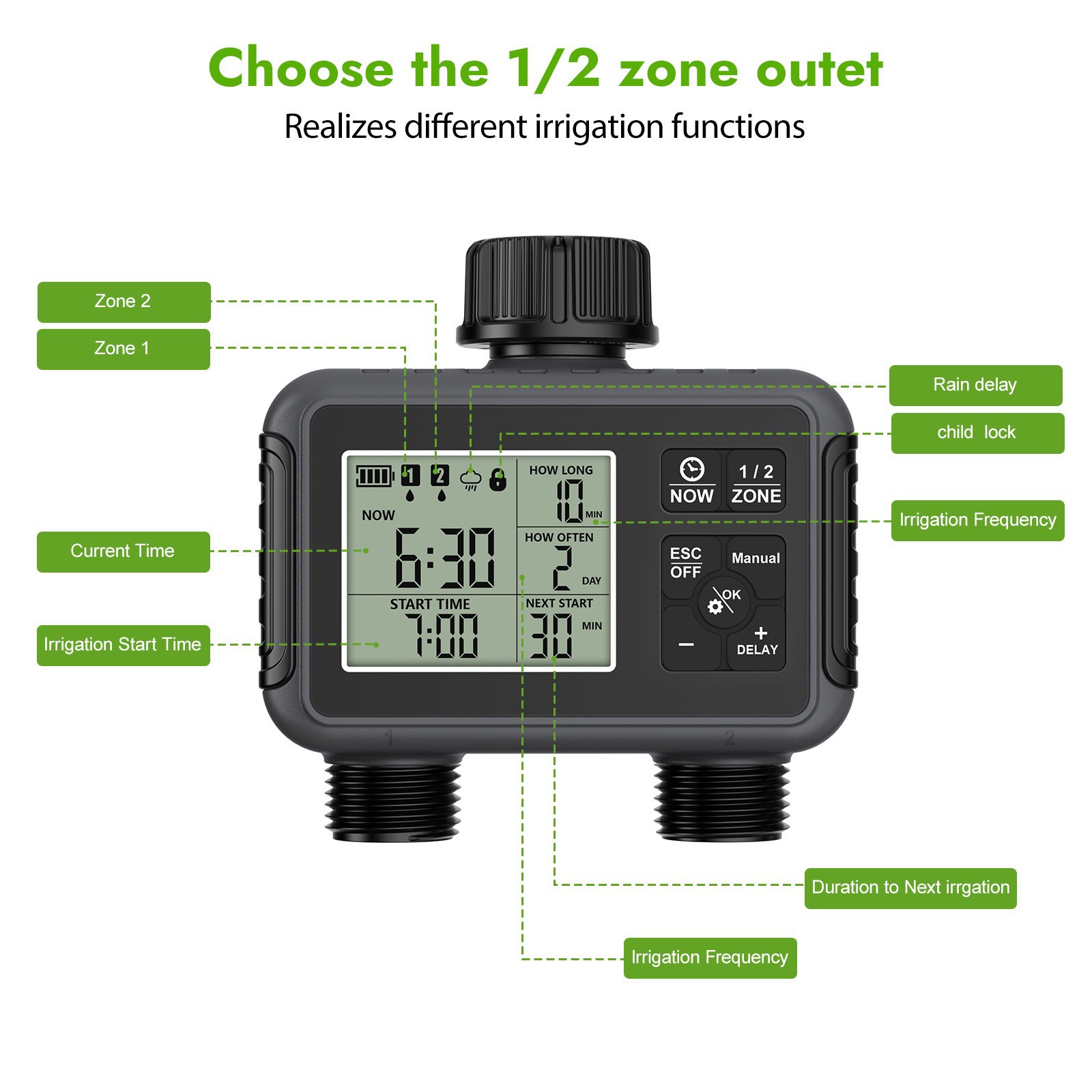 Irrigation Timer Automatic Wat - đánh giá và giá Smart Garden Gadgets
