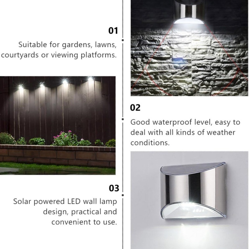 2Pcs Solar Garden Light Stainl - đánh giá và giá Smart Led Garden