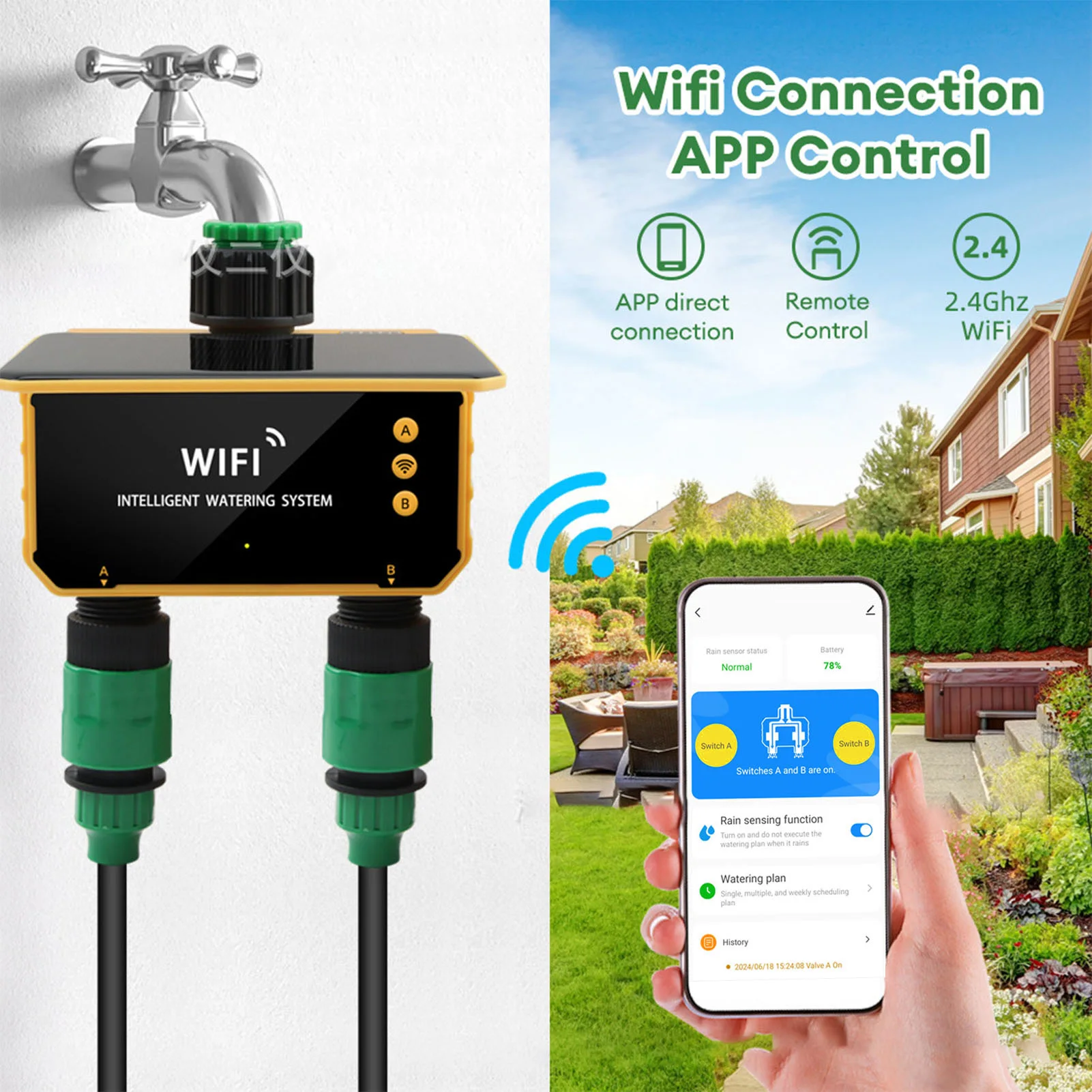 Solar WiFi Smart Irrigation Ti - đánh giá và giá Smart Garden Usa