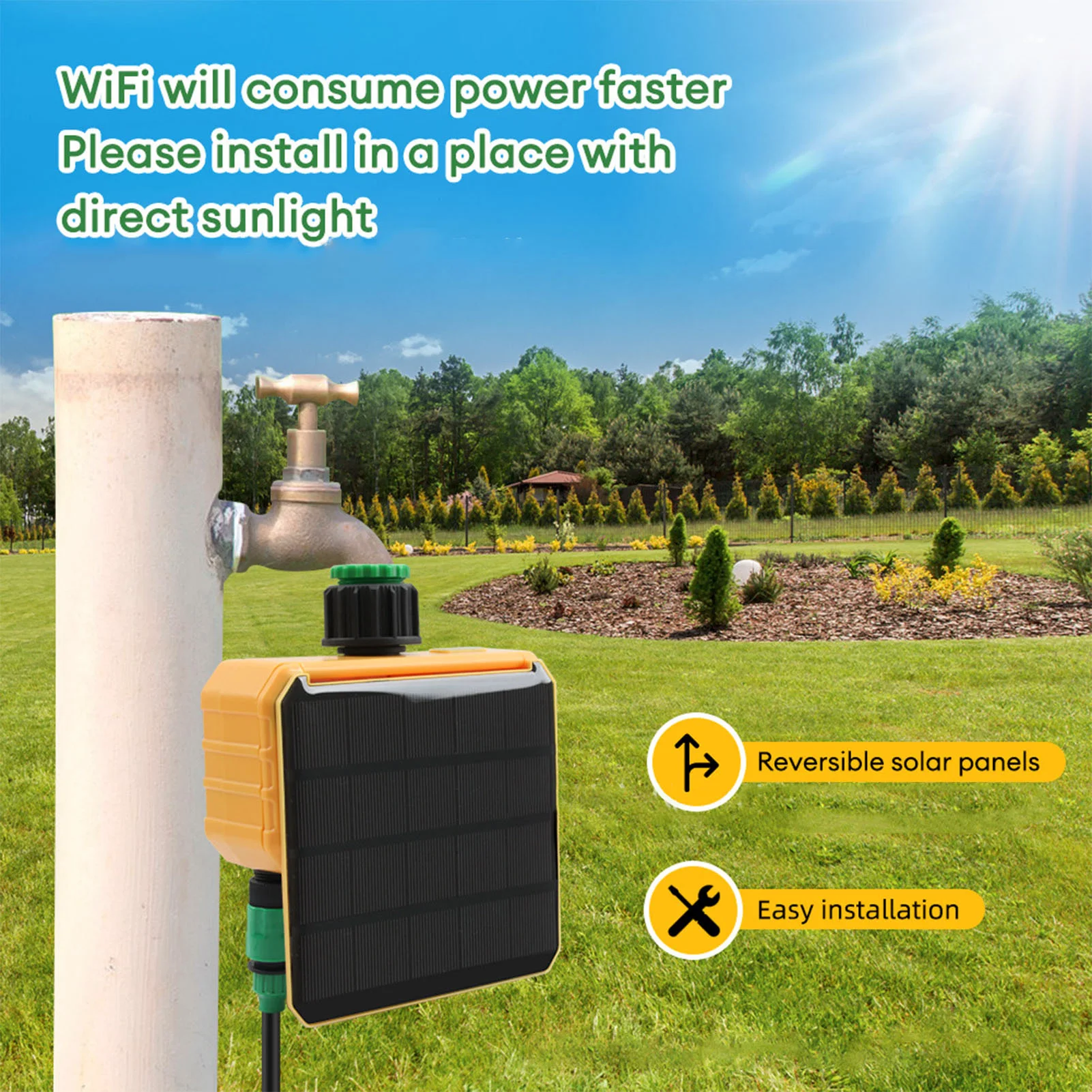 Solar WiFi Smart Irrigation Ti - đánh giá và giá Smart Garden Usa
